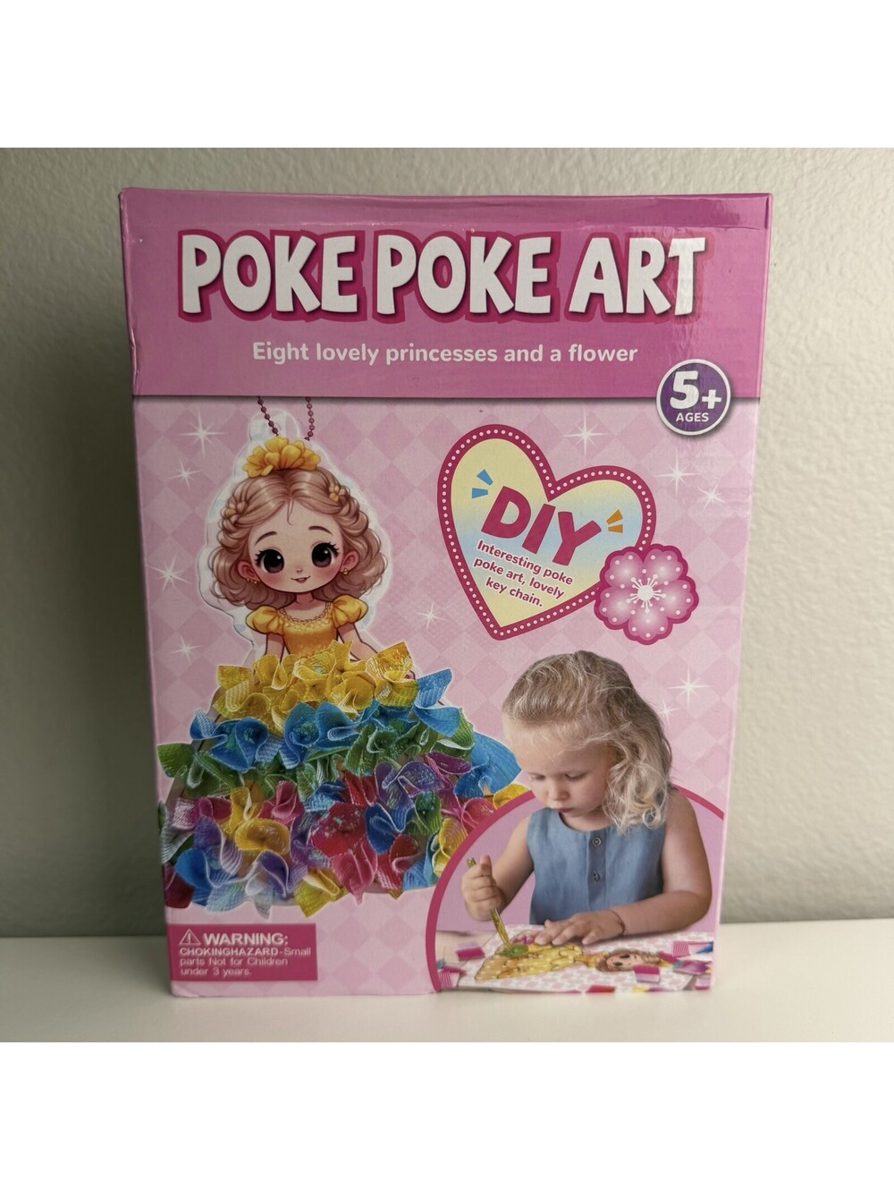 Poke Art Princess Kit Gift 8 Princes Set Crafts For Kids Ages 4-8, DIY Craft Kit